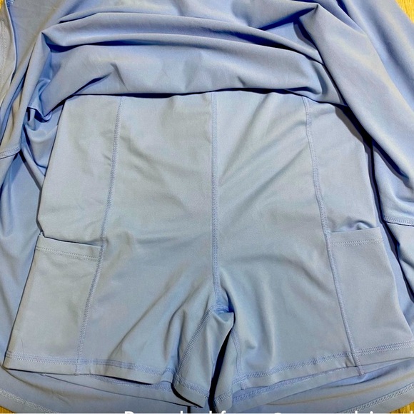 💫NWT Fabletics Women’s Boost Performance Sleevess Dress in Light Blue s - Picture 5 of 13